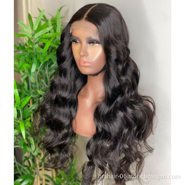 Wholesale Body Wave Human Hair Wig Long Raw Brazilian Hair Full Transparent Lace Frontal Wig For Black Women